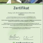 Zertifikat Naturstrom 2014 Grüner Gockel Messestadt Sophienkirche