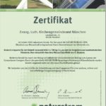 Zertifikat Naturstrom 2015 Grüner Gockel Messestadt Sophienkirche